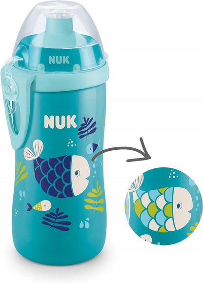 NUK Junior Cup BUTELKA 18 hónap+ ustnik push-pull 300 ml EFEKT KAMELEONA