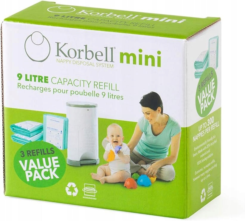 KORBELL refill for 9 l used diaper pail