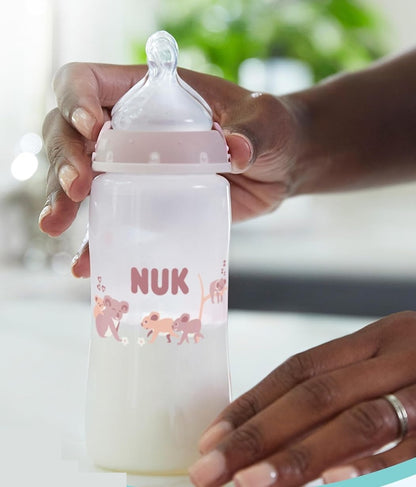 NUK First Choice 3 db-os, 300 ml-es cumisüveg készlet, M-es cumifej, 3 hó+, KOALA