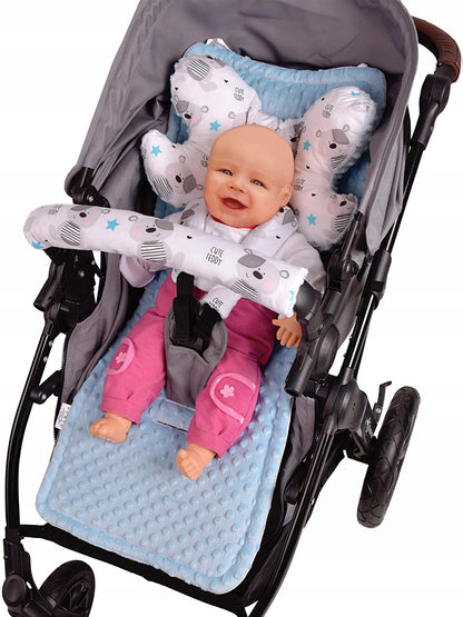 MEDI PARTNERS inserto per passeggino farfalla copertina cuscino 4 pezzi MINKY