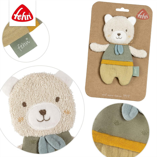 FEHN Natur zörgő fogóka bio pamutból MACI 17 cm