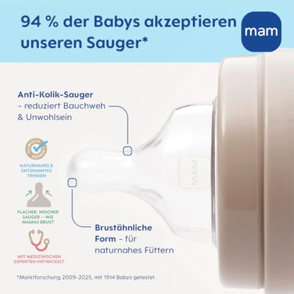 MAM Easy Start anti-colic bottles 0+ 160ml x2