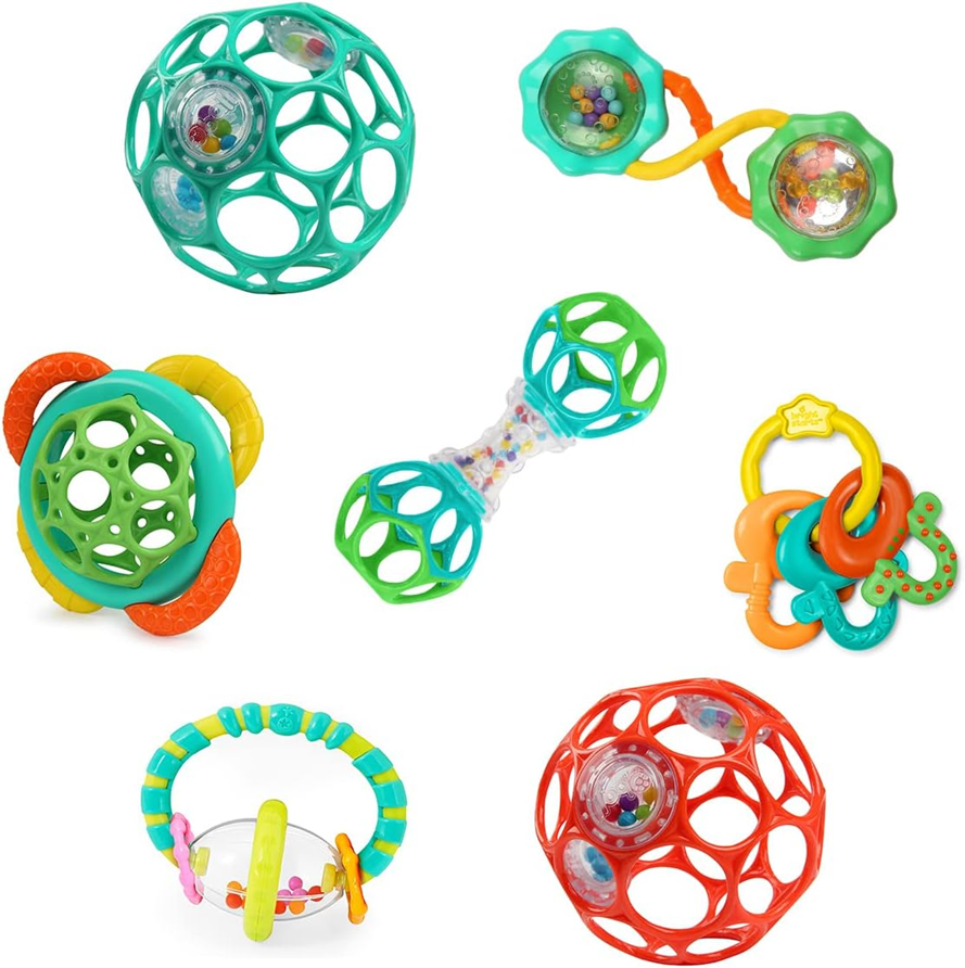 BRIGHT STARTS Soothers & Shakers ensemble de jouets pour bébés 7 pièces 6 m+