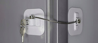 CHILD SAFETY LOCK verrou de sécurité pour armoires et tiroirs 19 cm + 2 clés