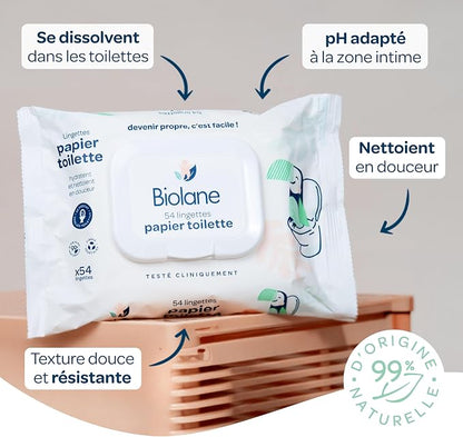 BIOLANE toalettkendők 5x54 db
