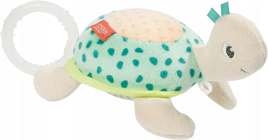 FEHN turtle cuddly toy with music box