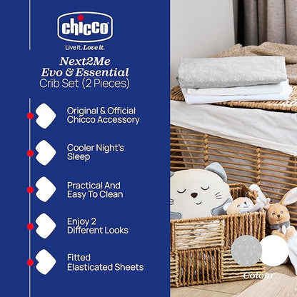 CHICCO NEXT2ME drap-housse pour lit bébé x2 50x83cm
