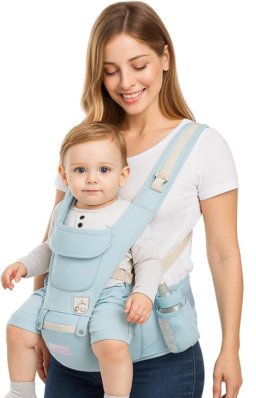Ergonomische Babytrage mit Hüftgurt 4-in-1