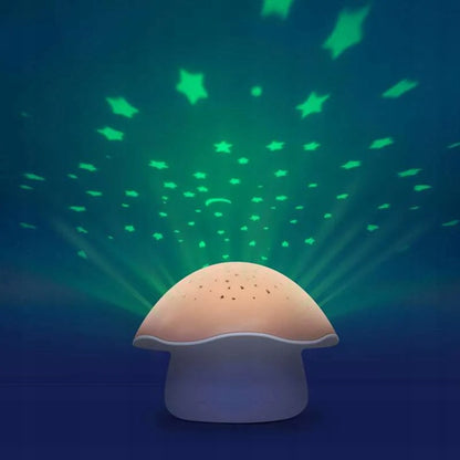 PABOBO Mushroom projektor gwiazd z melodiami i czujnikiem płaczu GRZYBEK