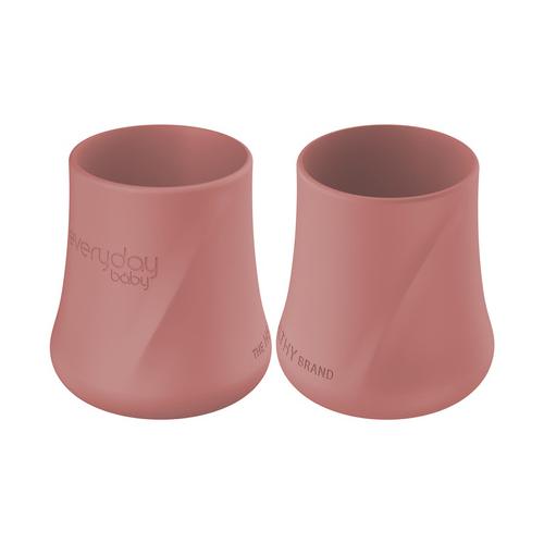 EVERYDAY BABY Set di bicchieri di allenamento in silicone 6 mesi+ x2