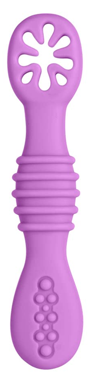 VICLOON Sticky Spoon cucchiaio in silicone 2,5 x 10 cm 4 m+ viola