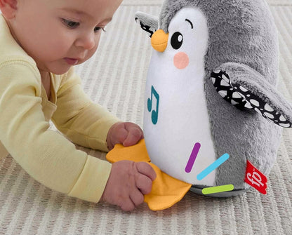FISHER-PRICE HNC10 zenélő billegő pingvin, 21 cm