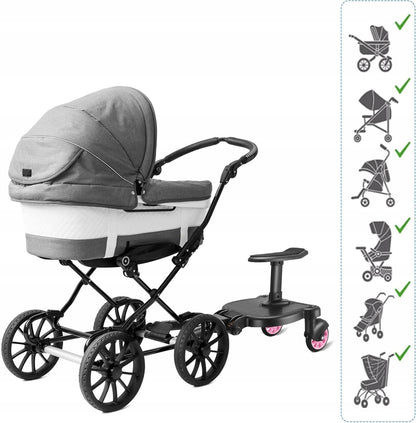 FNRIDS univerzális fellépő babakocsihoz, teherbírás 25 kg