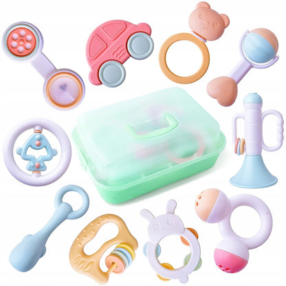 TOYABI Baby Rattles rattle set + storage box