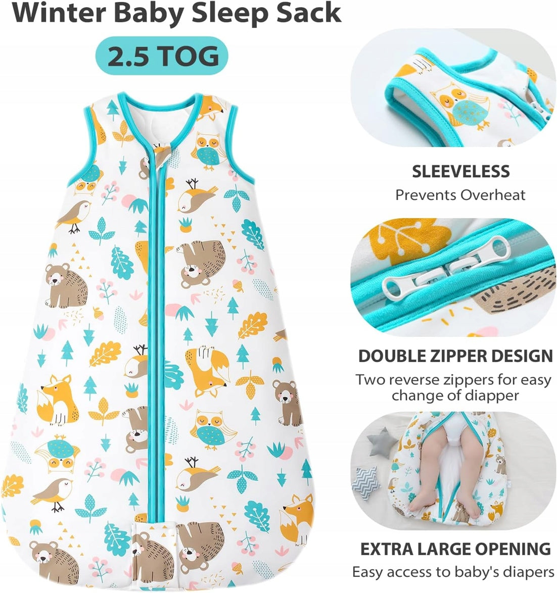 MOSEBEARS 2,5 TOG-os hálózsák, 12–18 hónapos korig