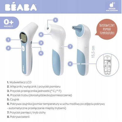 BEABA Thermospeed ÉRINTÉS NÉLKÜLI HŐMÉRŐ LCD kijelzővel