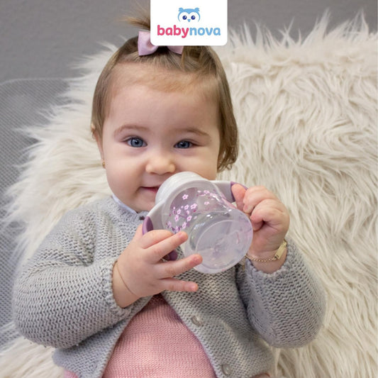 BABYNOVA Learner Bottle 150 ml palack lassú folyás 0-24 hó "O"