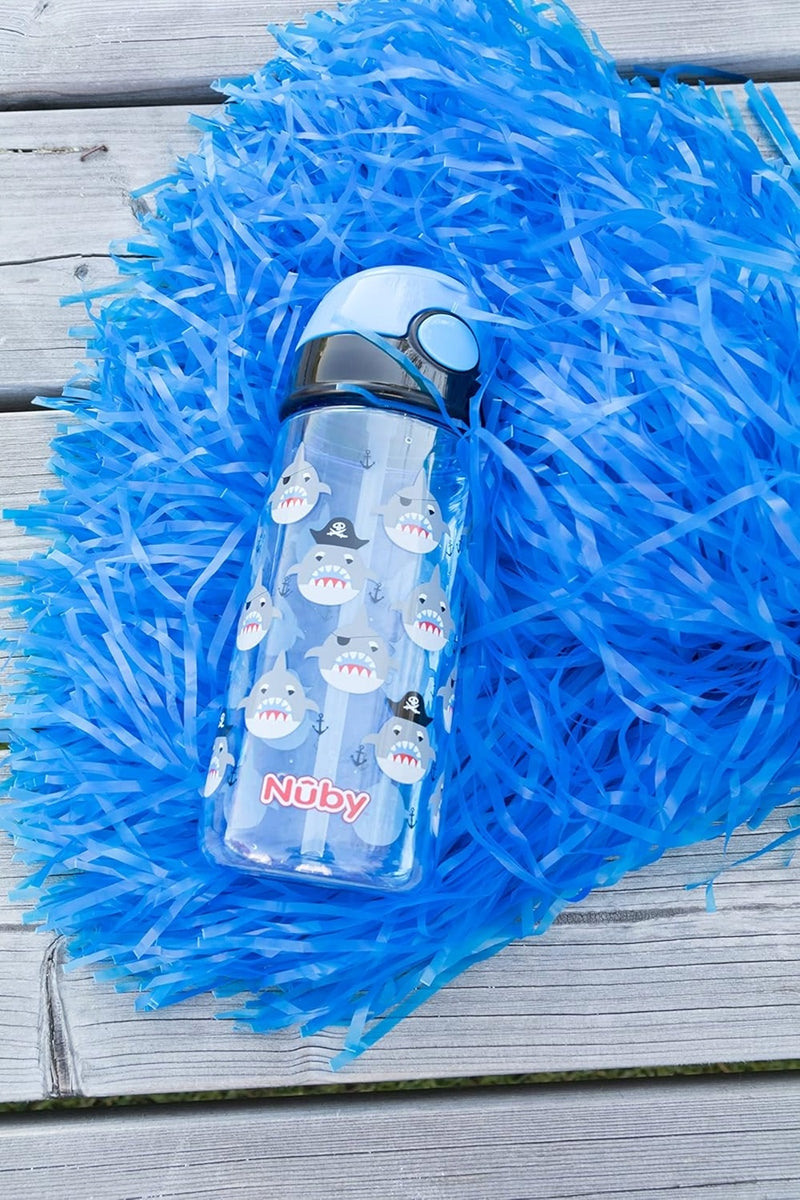 NUBY Gobelet avec paille en tritan 4 m+ 540 ml REQUIN
