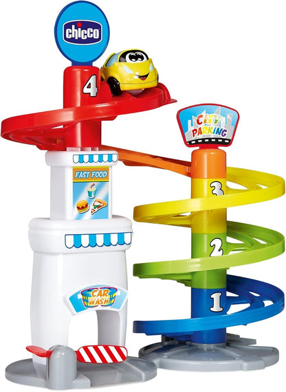 CHICCO parcheggio multipiano 37 cm + auto Turbo Ball