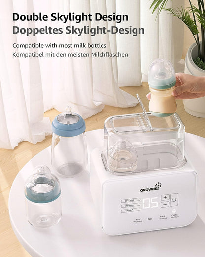 GROWNSYdouble electric steriliser and heaterwhitemains supplyBPA-freeused condition, visually almost perfect