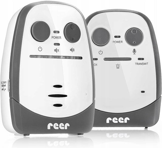 REER Cosmo niania elektroniczna cyfrowa 600m, biało-szary monitor dziecka z technologią FHSS i interkomem