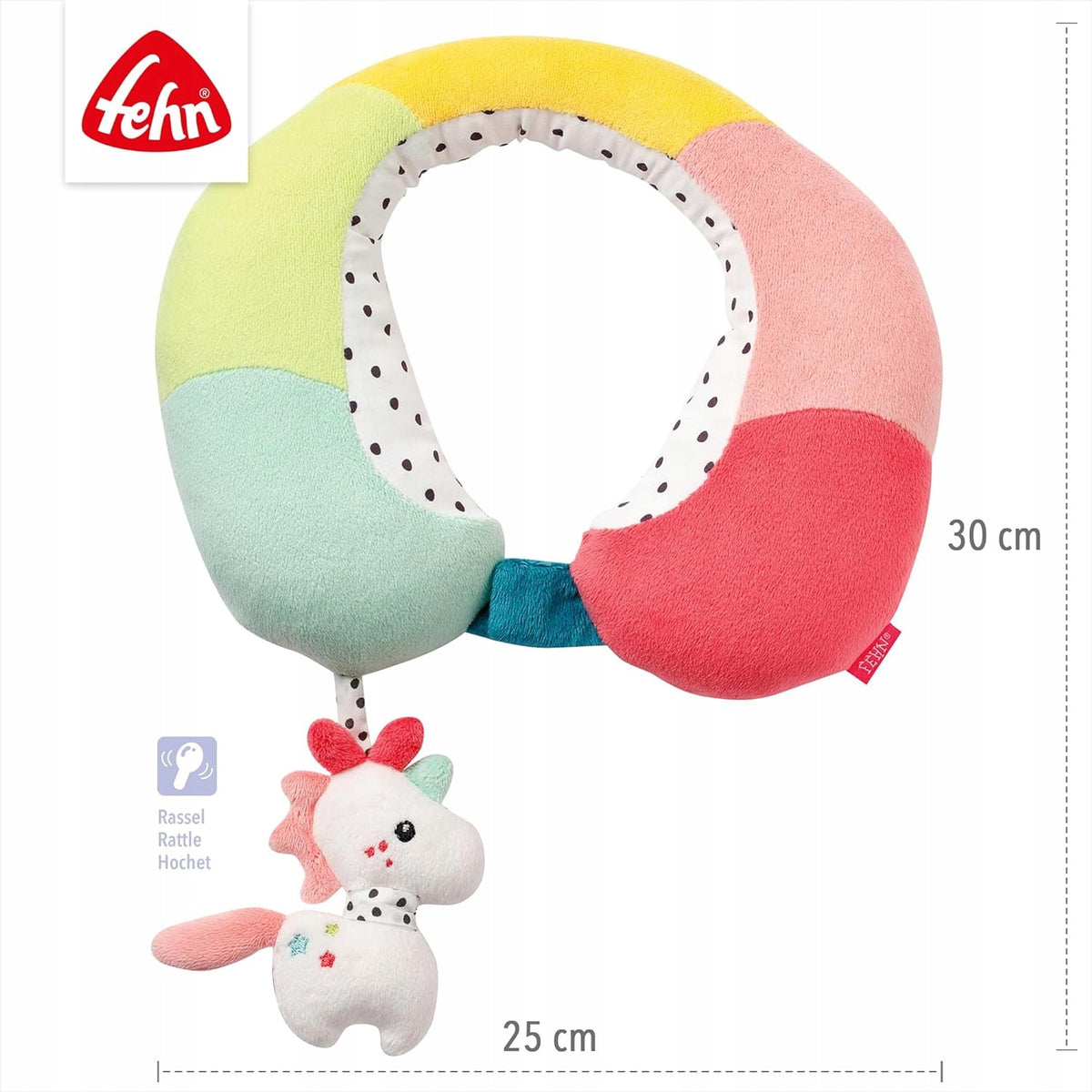 FEHN Aiko&Yuki utazó nyakpárna csörgővel EGYSZARVÚ