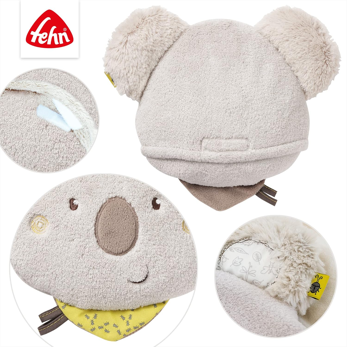 FEHN Koala Australia cseresznyemaggal töltött plüss melegítőpárna 20 x 20 cm