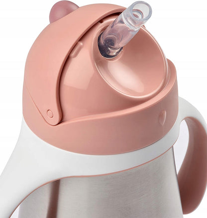 BEABA szivószálas, cseppmentes acél bögre 250 ml