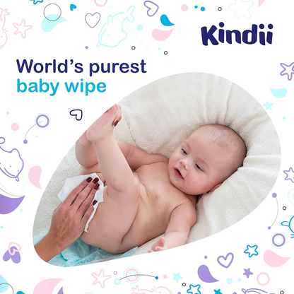 KINDII Pure Water 99 vízzel átitatott nedves törlőkendő 60 db