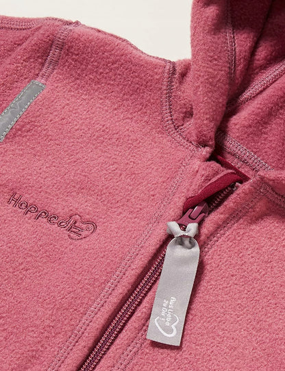 HOPPEDIZ fleece overall with fold-over sleeves and legs
