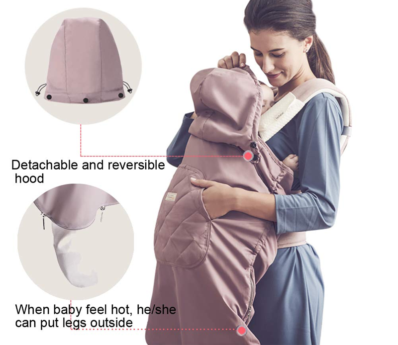 BEBAMOUR universal waterproof cover for baby carrier, stroller, and car seat