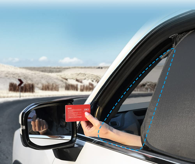 URAQT parasoles para ventanas laterales de coche 4 unidades