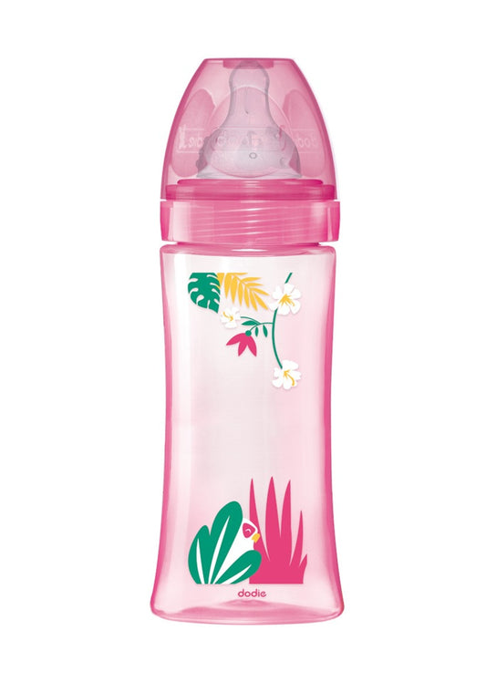 DODIE butelka 330 ml smoczek 3 szybki przepływ 6 m+