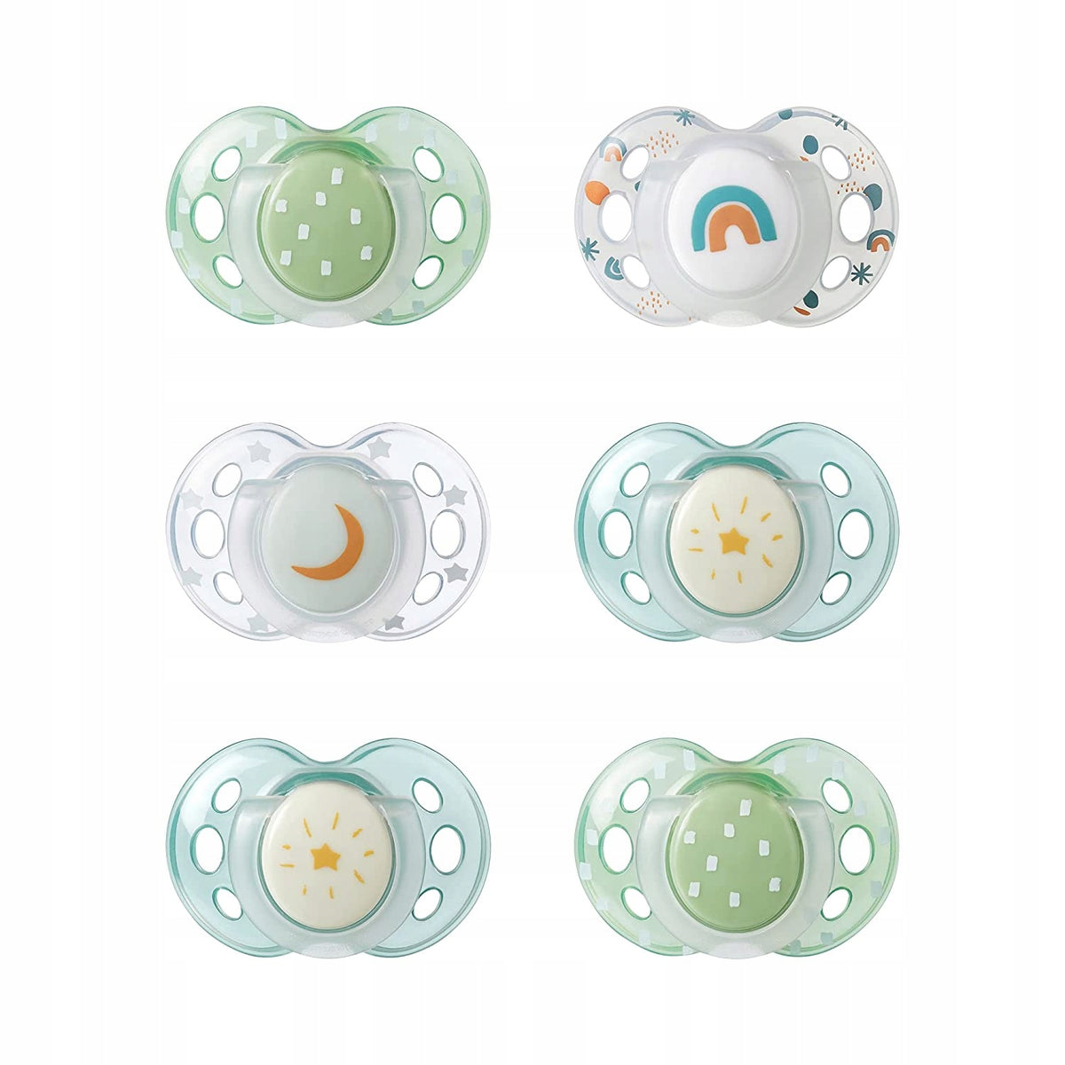 TOMMEE TIPPEE szimmetrikus cumik x6 világítanak 18-36 hó