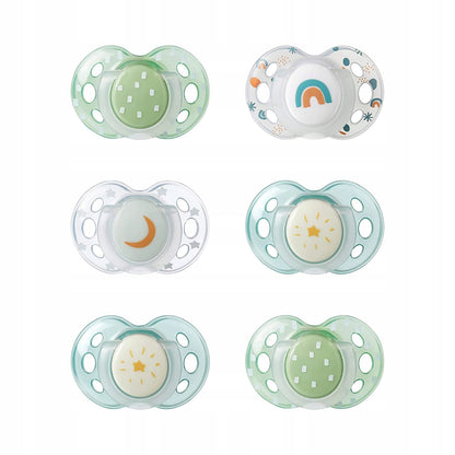 TOMMEE TIPPEE szimmetrikus cumik x6 világítanak 18-36 hó