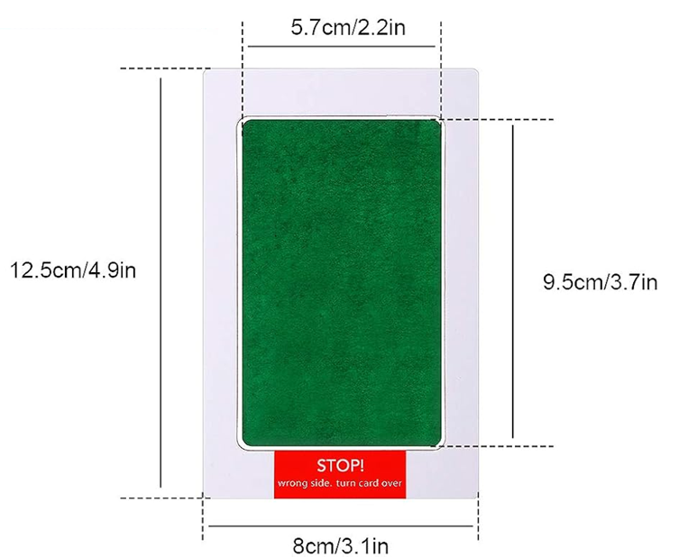 OUTUS 6 perne și 12 foi pentru amprente de mâini și picioare 8 x 12,5 cm