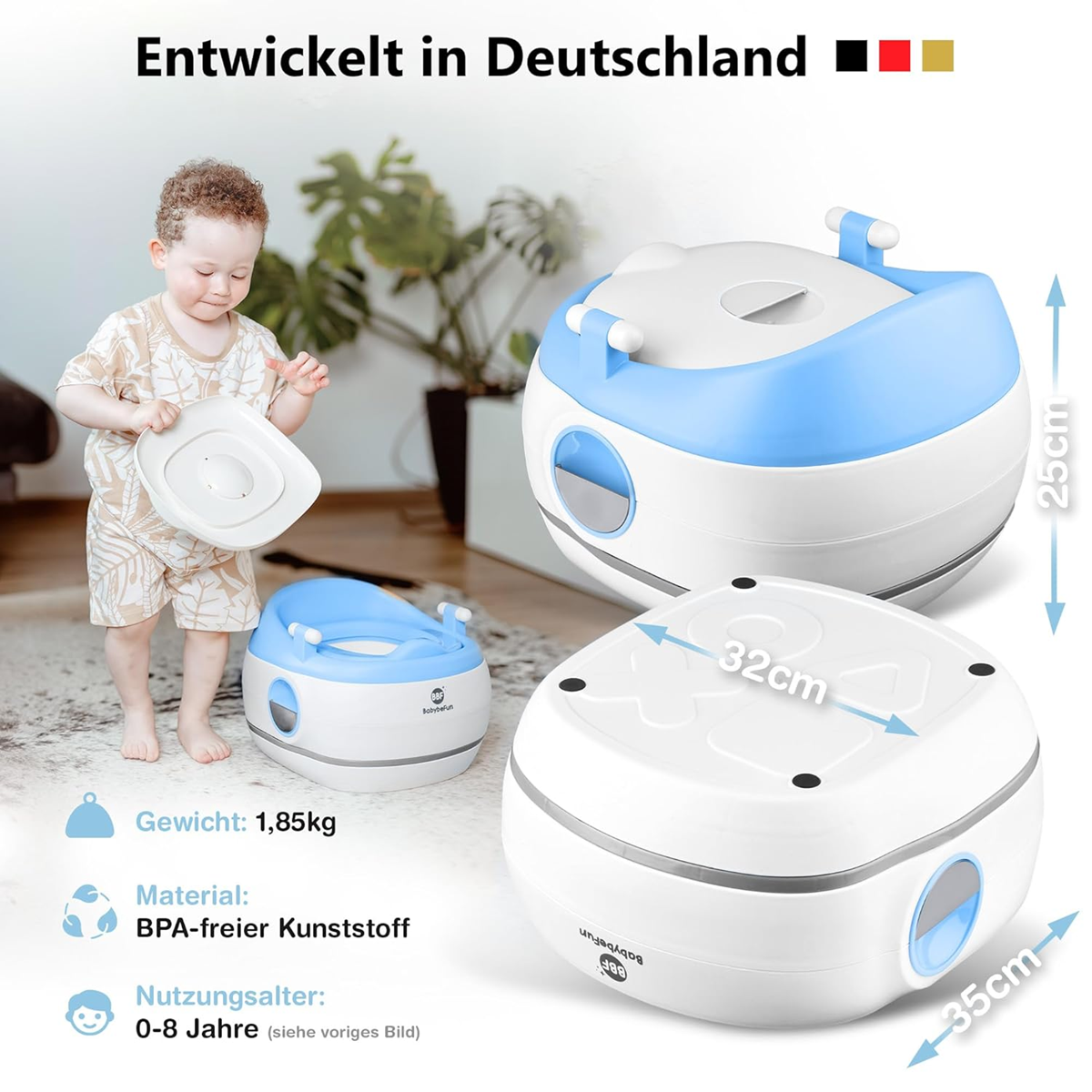 BABYBEFUN 3 az 1-ben bili, WC-szűkítő és fellépő