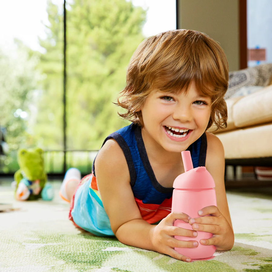 MUNCHKIN Simple Clean Becher mit Trinkhalm, auslaufsicher, 12 M+, 296 ml