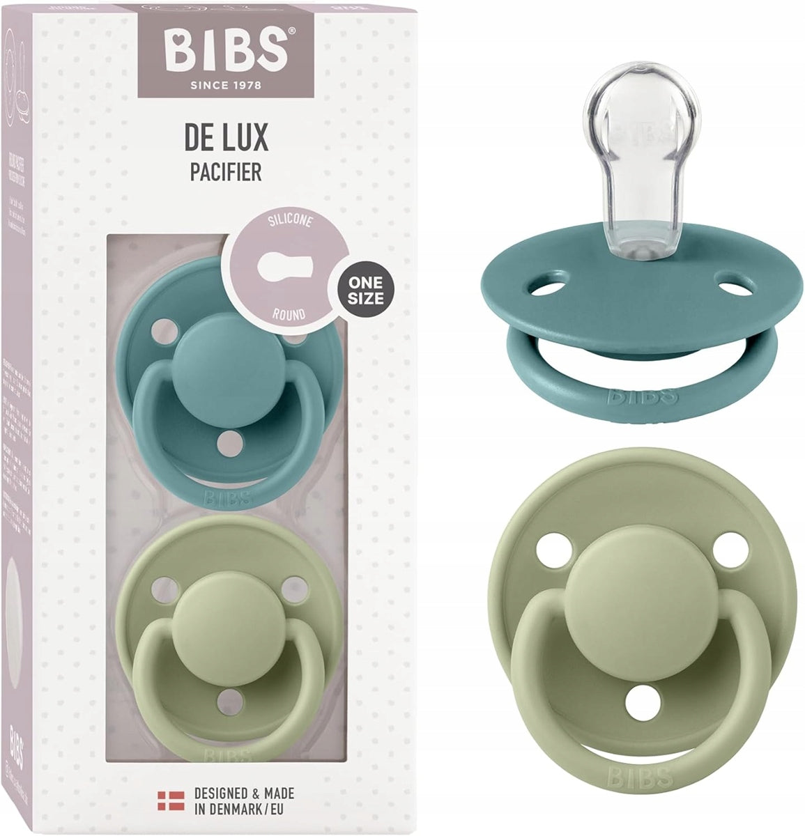 BIBS DE LUX nyugtató cumi 2 db 0-3 év SZILIKON