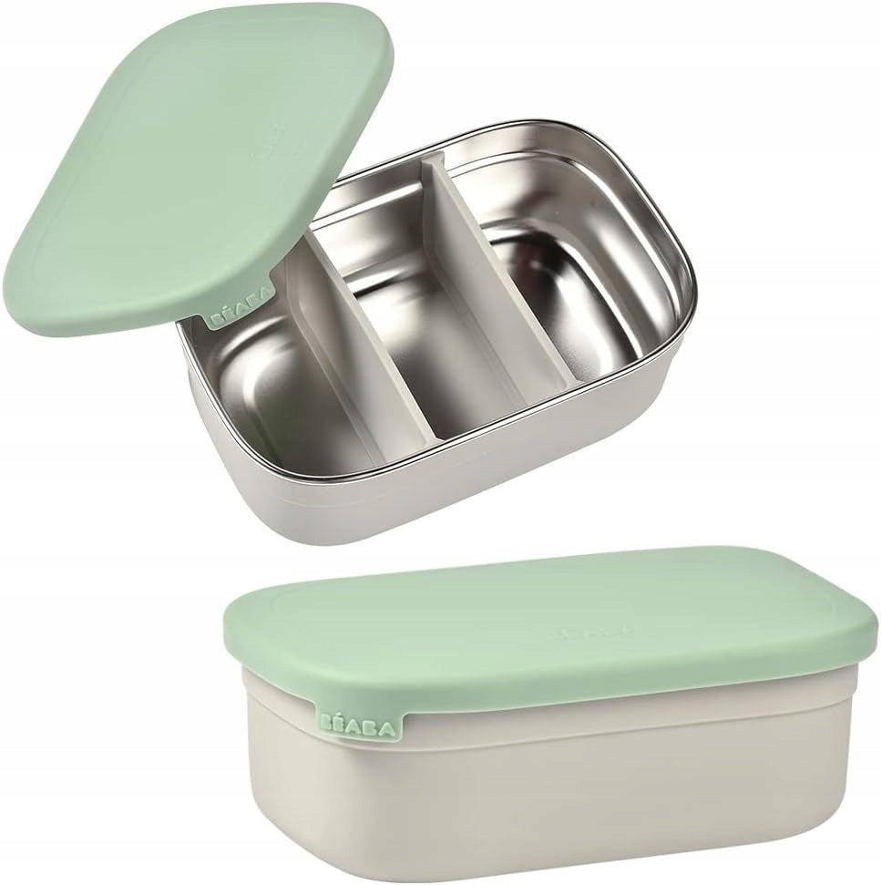 BEABA stainless steel lunchbox 760 ml with compartments