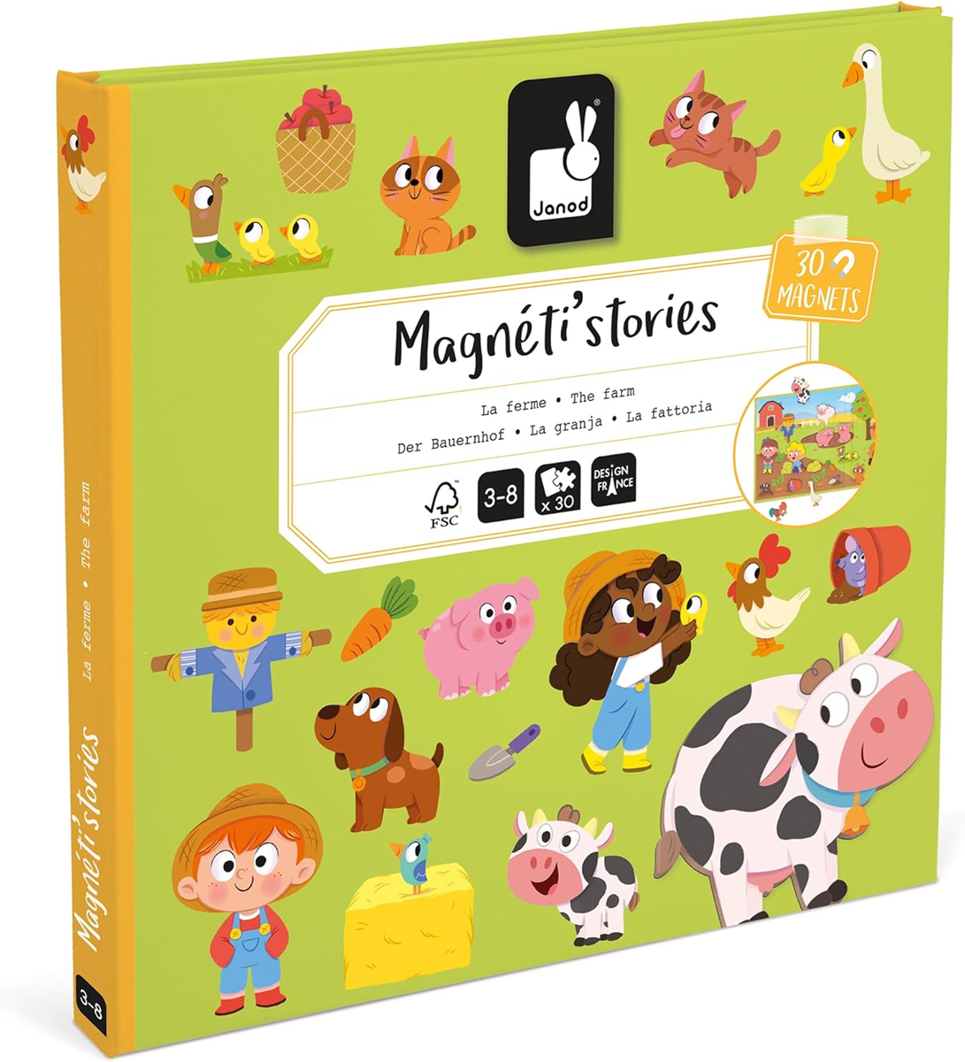 JANOD Magneti'Stories Ferme puzzle magnétique 30 aimants