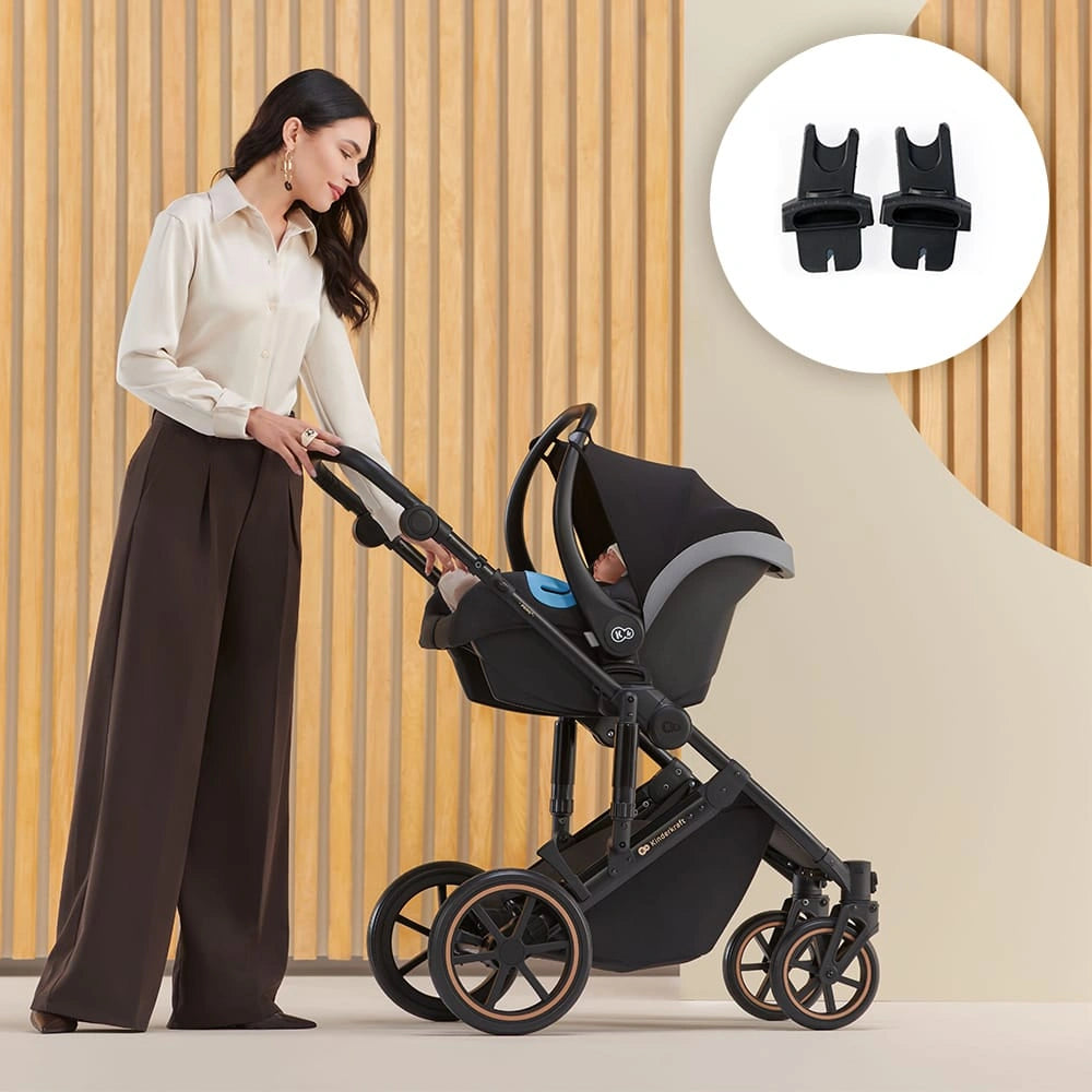 KINDERKRAFT PRIME2 PRO 3w1 wózek wielofunkcyjny do 22kg + fotelik MINK PRO – SHADOW GREY – zdjęcie 9