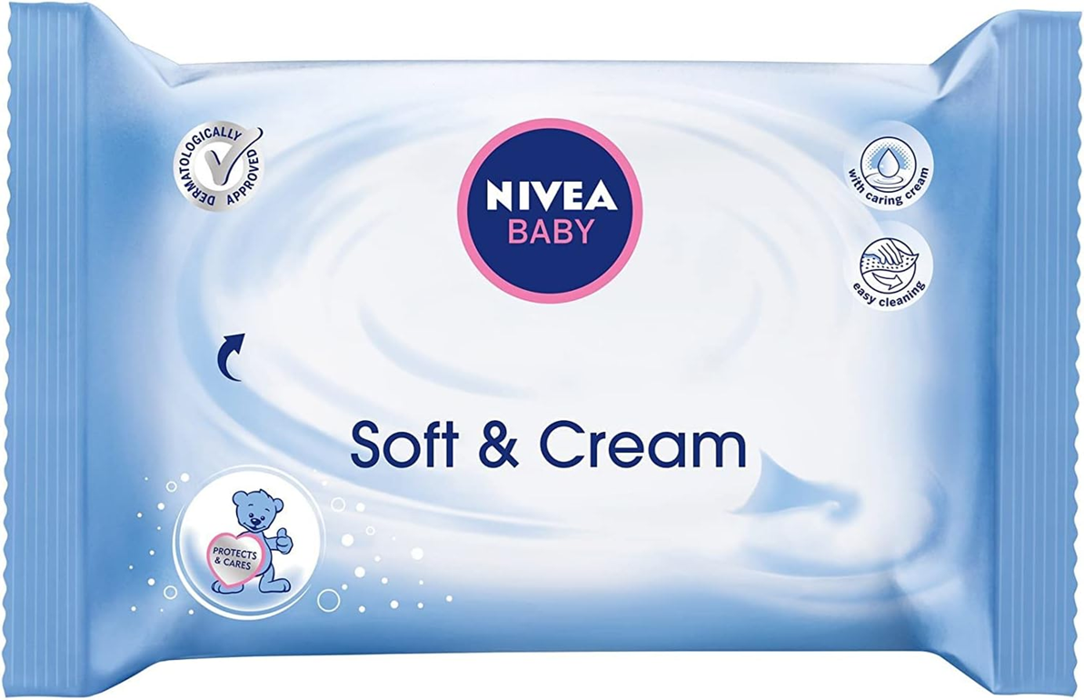 NIVEA BABY vlhčené ubrousky SOFT&CREAM x63