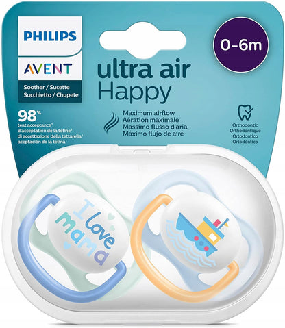 PHILIPS AVENT Ultra Air Happy smoczki x 2 0-6msc
