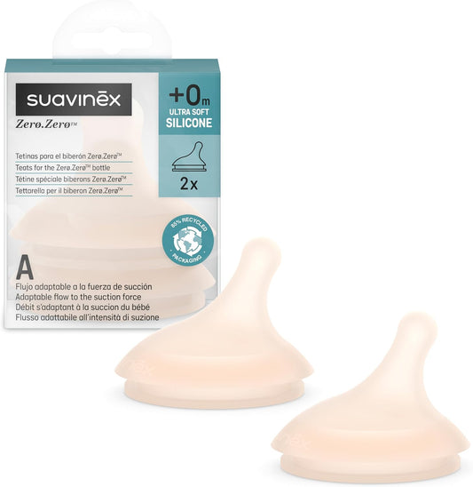 SUAVINEX Zero Zero cumisüveg cumi (A) Állítható áramlás 0h+ x2 "O"