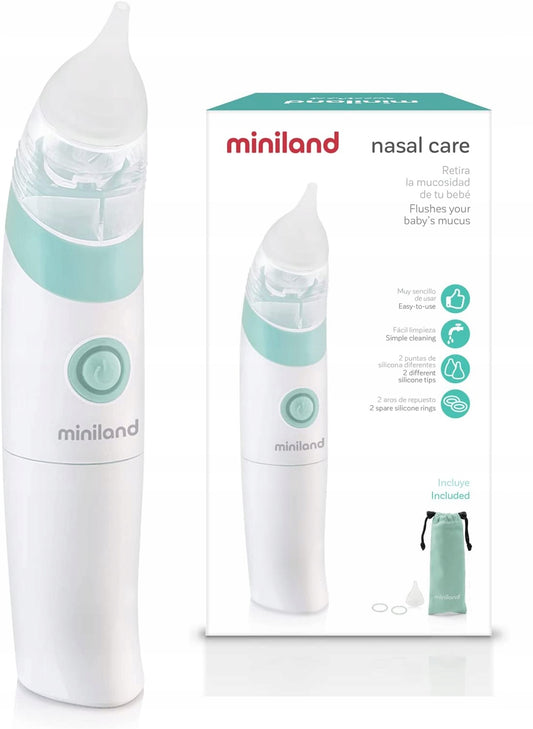 MINILAND aspirateur nasal électrique + 2 embouts et étui