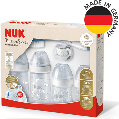 Set de biberoane și accesorii NUK Perfect Start Nature Sense 0-18