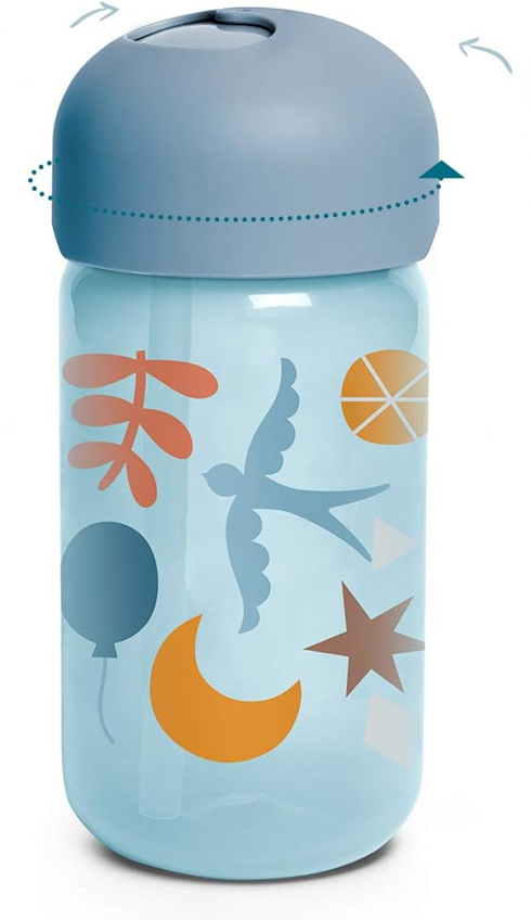 SUAVINEX Straw Trainer Cup szívószálas itatópohár, 340 ml, 18 hónapos kortól