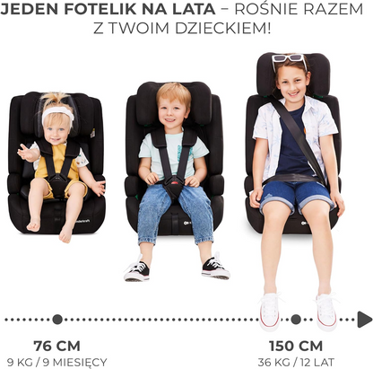 KINDERKRAFT SAFETY FIX 2 i-Size autós gyerekülés 9–36 kg 1/2/3 csoport ISOFIX