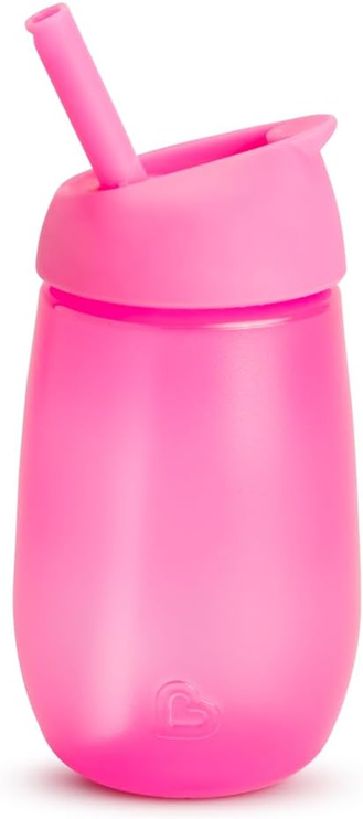 MUNCHKIN Simple Clean Becher mit Trinkhalm, auslaufsicher, 12 M+, 296 ml